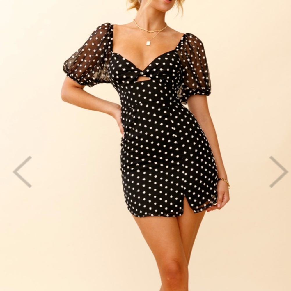 Molli Sheer Puff Sleeve Dress